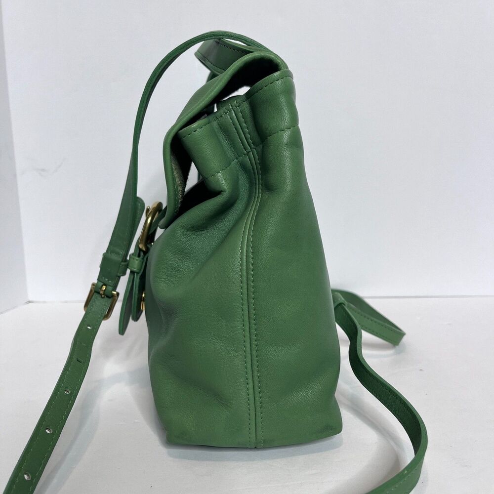 Coach Vintage Pear Green Leather Mini Bantam Backpack Brass Hardware USA - Picture 4 of 16